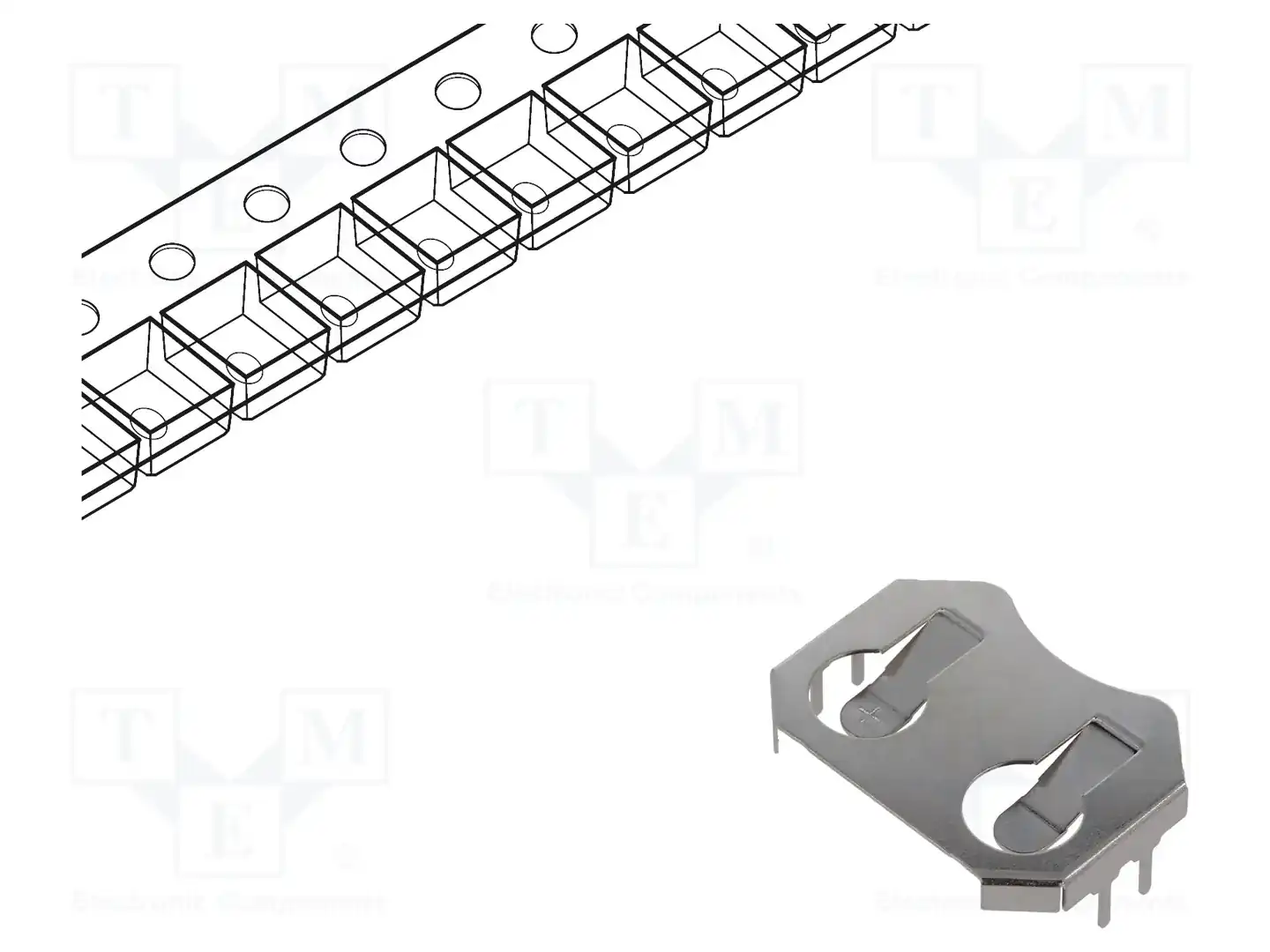 LINX TECHNOLOGIES / TE Connectivity BAT-HLD-002-THM-TR — Батареи - контейнеры и держатели