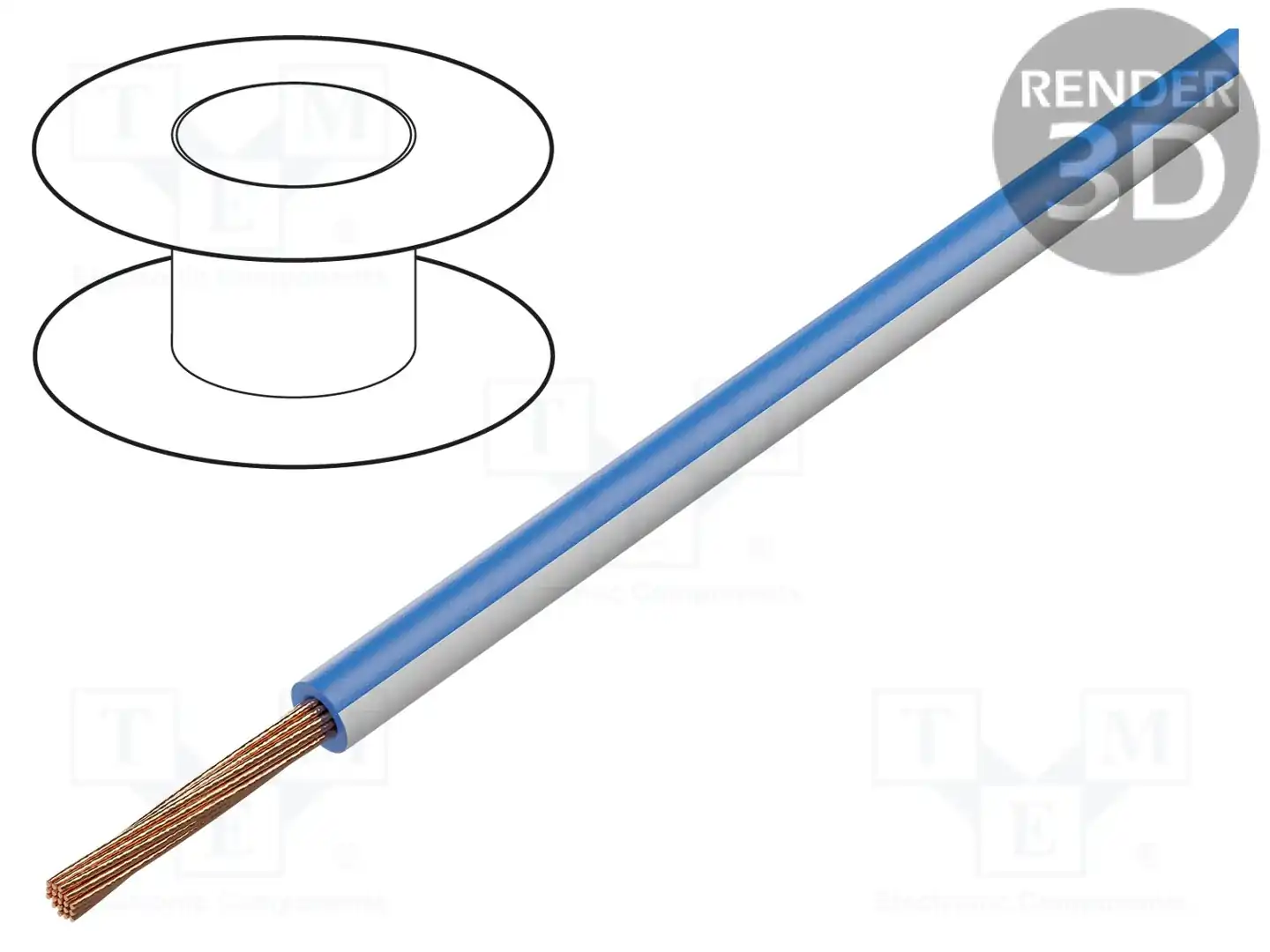 BQ CABLE FLRY-B0.50-BL/WH — Кабели для автомобильной электропроводки