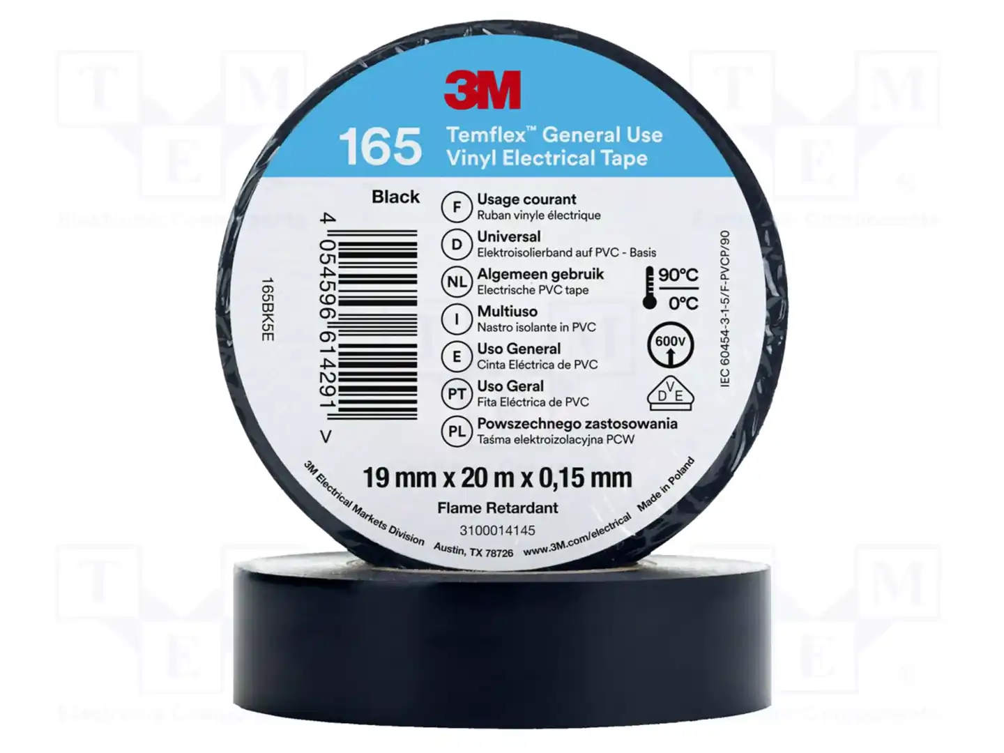 3M 165BK5E TEMFLEX — Ленты изоляционные