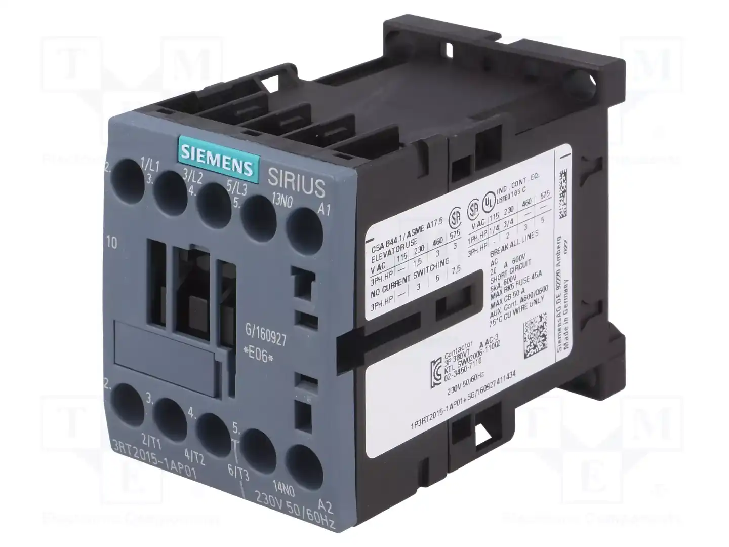 SIEMENS 3RT2015-1AP01 — Контакторы - главные модули