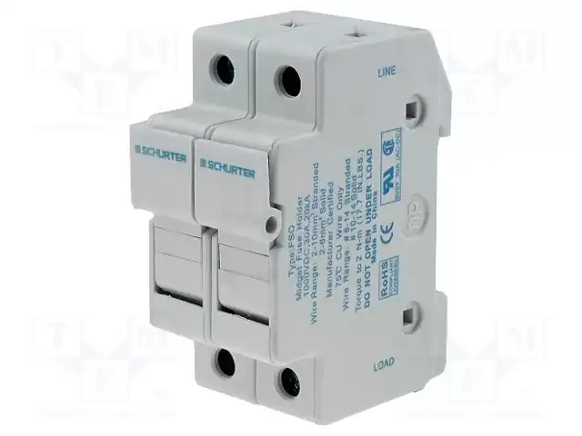 SCHURTER 0091.0002 — Гнезда предохранительные на DIN-рейку