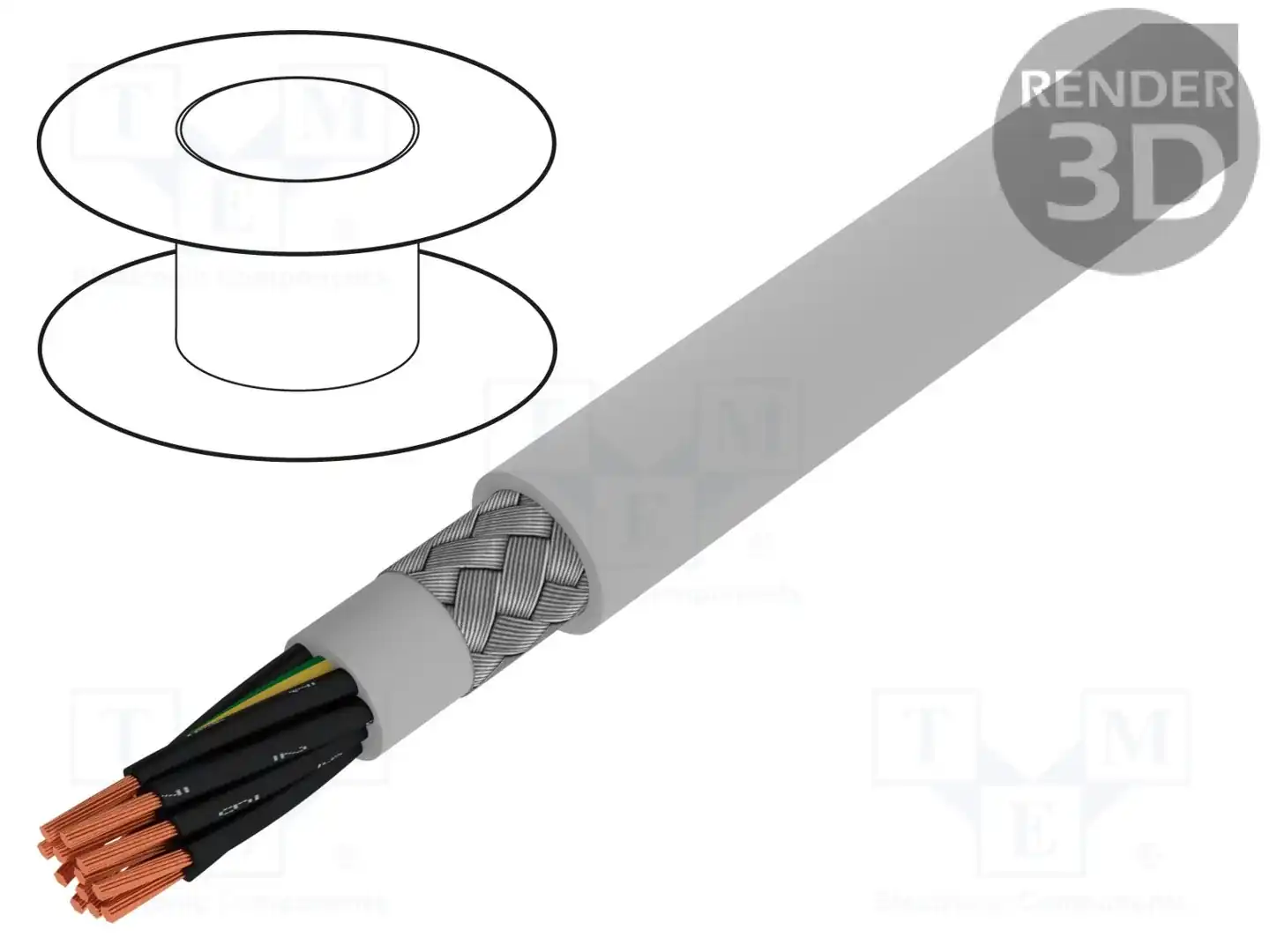 ALPHA WIRE 470121CY GE033 — Провода многожильные экранированные