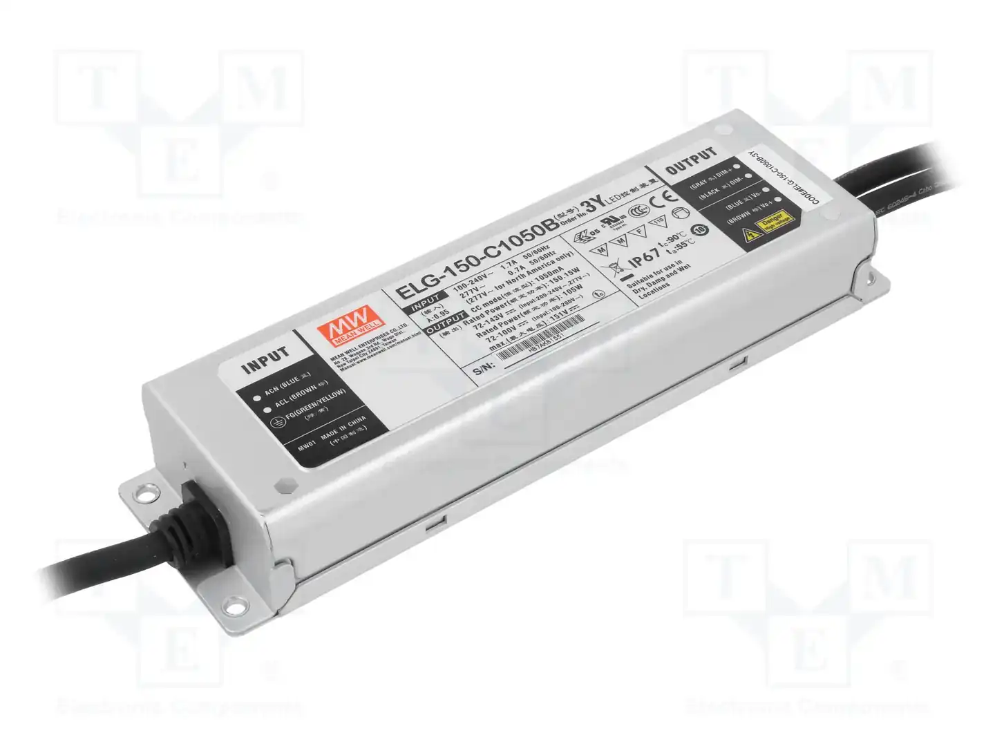 MEAN WELL ELG-150-C1050B-3Y — Блоки питания для LED