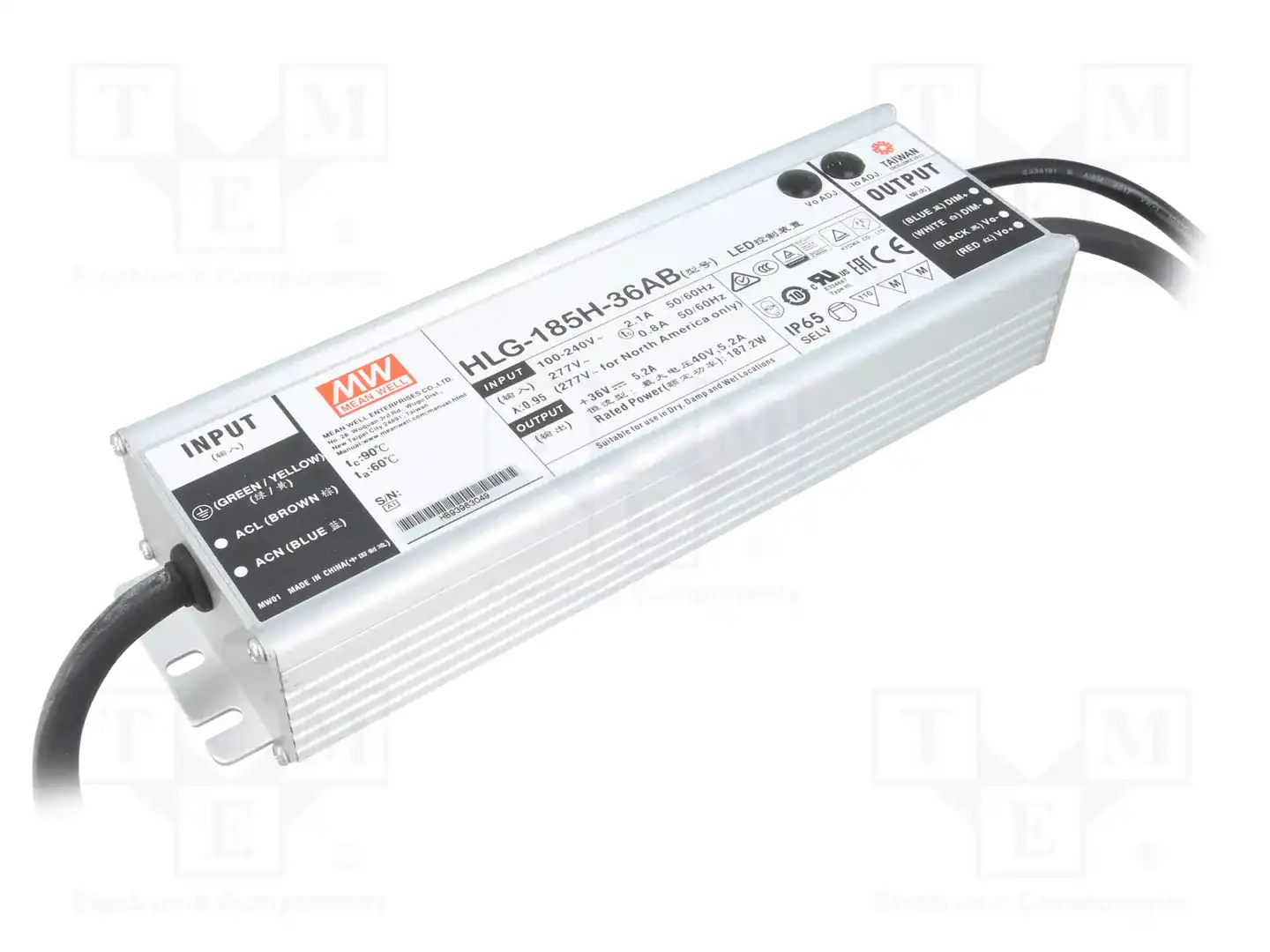 MEAN WELL HLG-185H-36AB — Блоки питания для LED