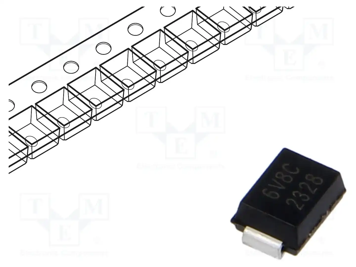 EATON ELECTRONICS P6SMB6-8CA — Диоды TVS SMD двунаправленные