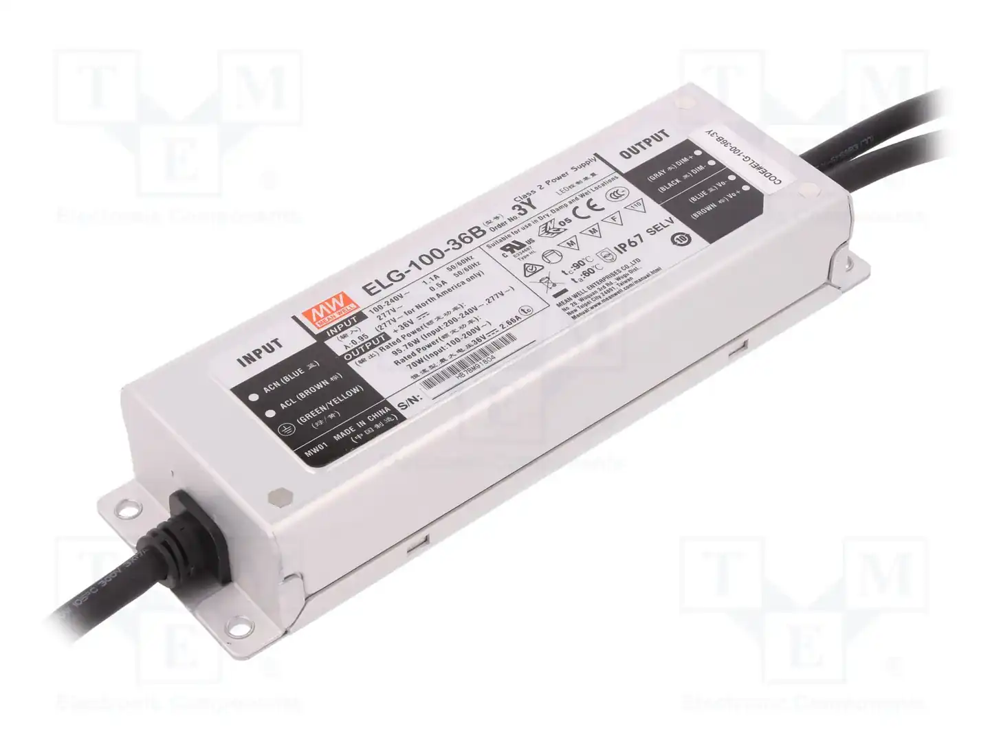 MEAN WELL ELG-100-36B-3Y — Блоки питания для LED
