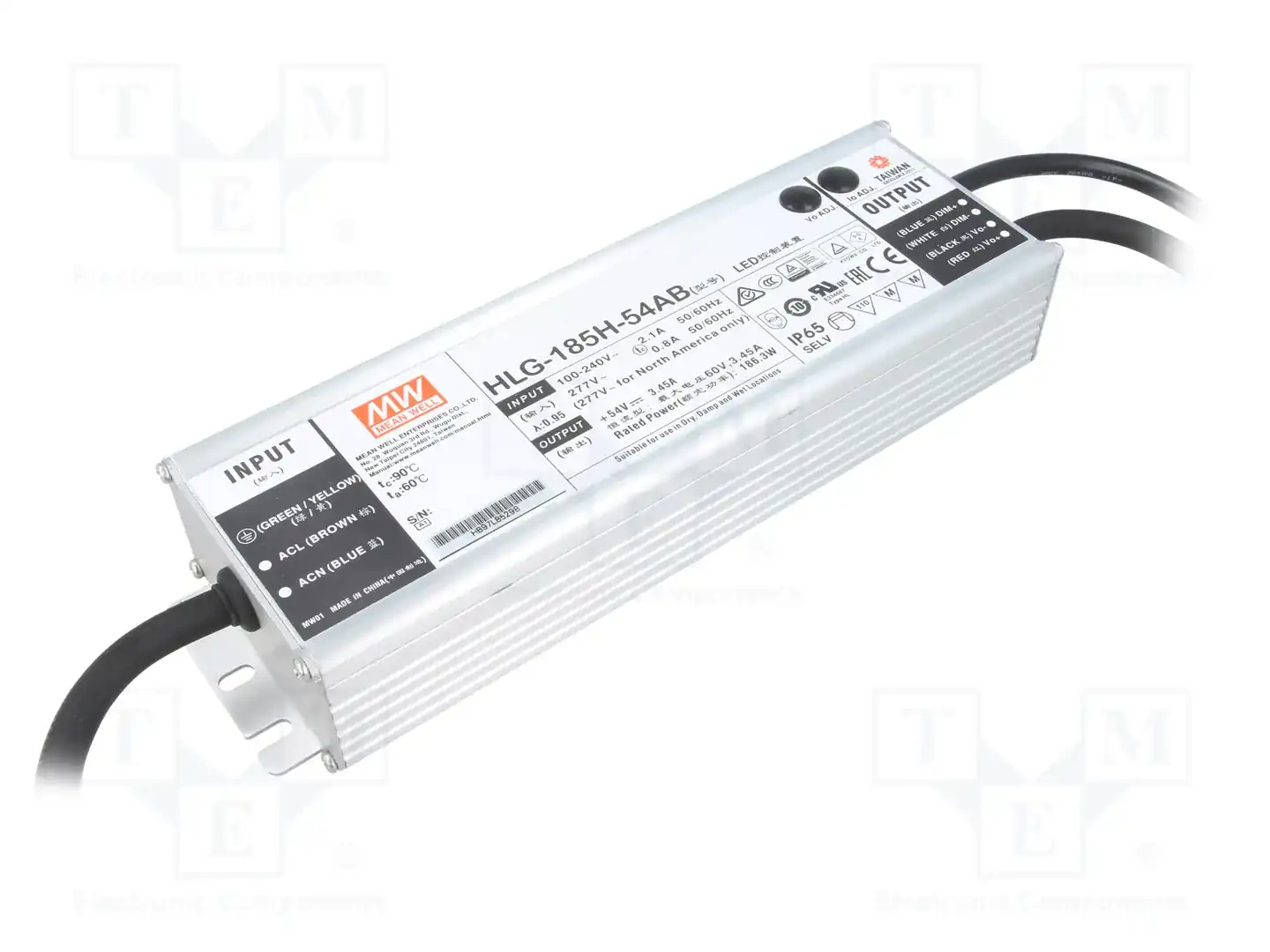MEAN WELL HLG-185H-54AB — Блоки питания для LED
