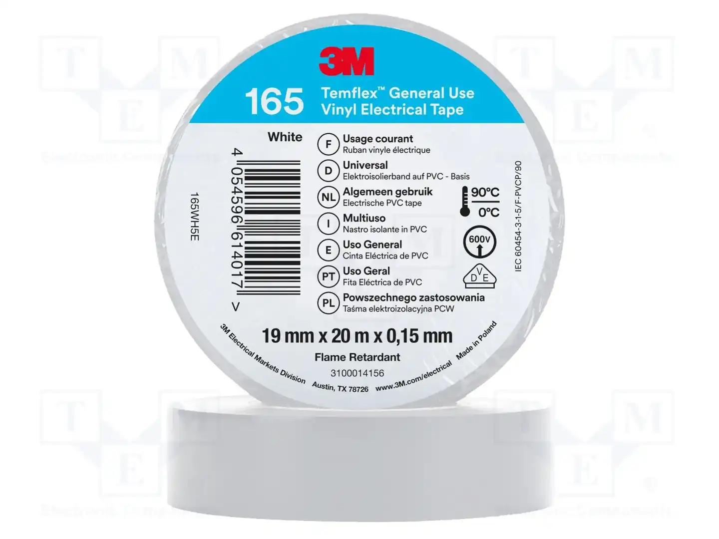 3M 165WH5E TEMFLEX — Ленты изоляционные