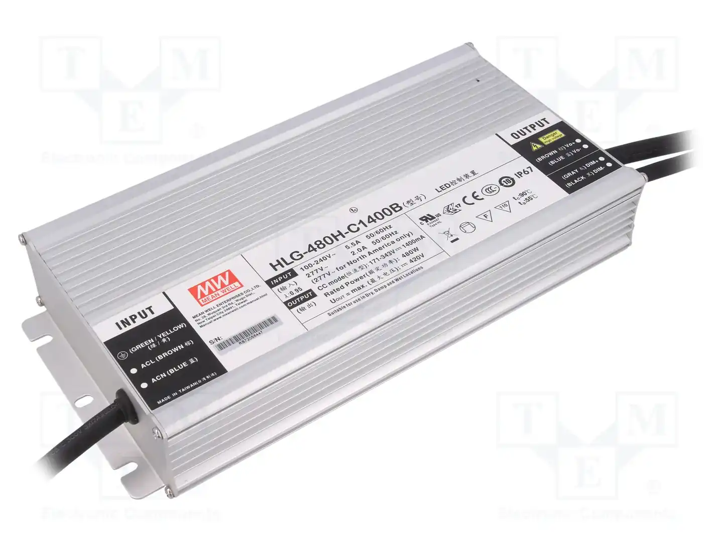 MEAN WELL HLG-480H-C1400B — Блоки питания для LED