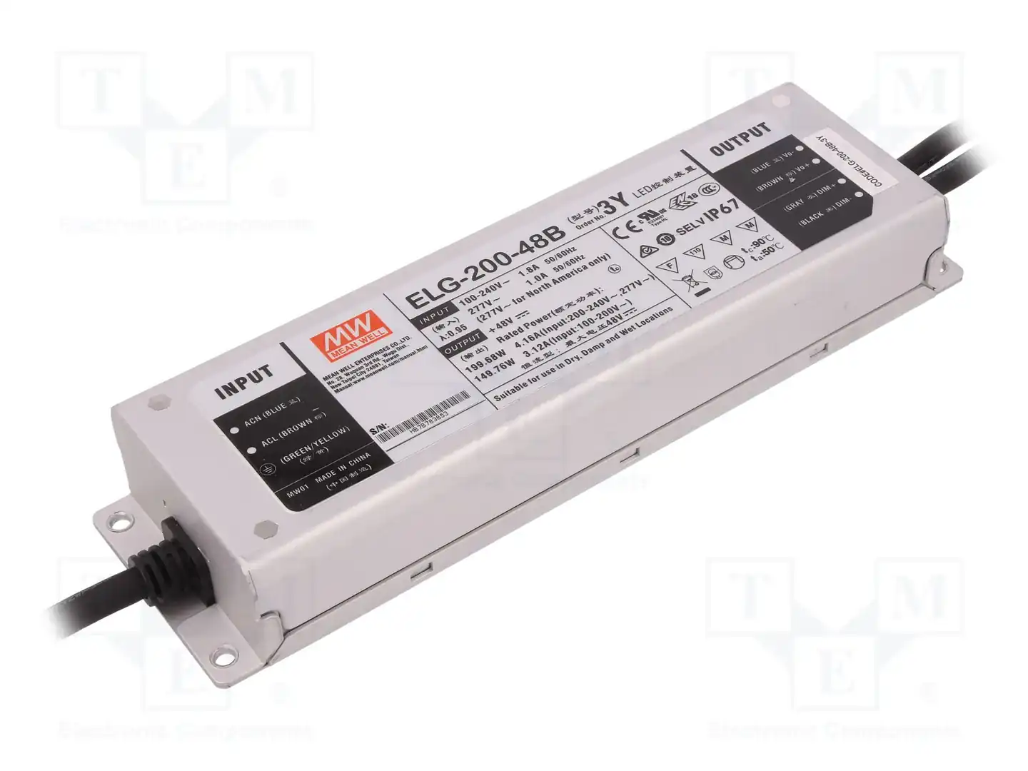 MEAN WELL ELG-200-48B-3Y — Блоки питания для LED