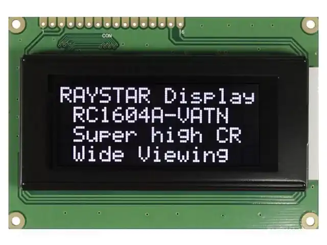 RAYSTAR OPTRONICS RC1604A-LLH-JWV — Дисплеи LCD буквенно-цифровые