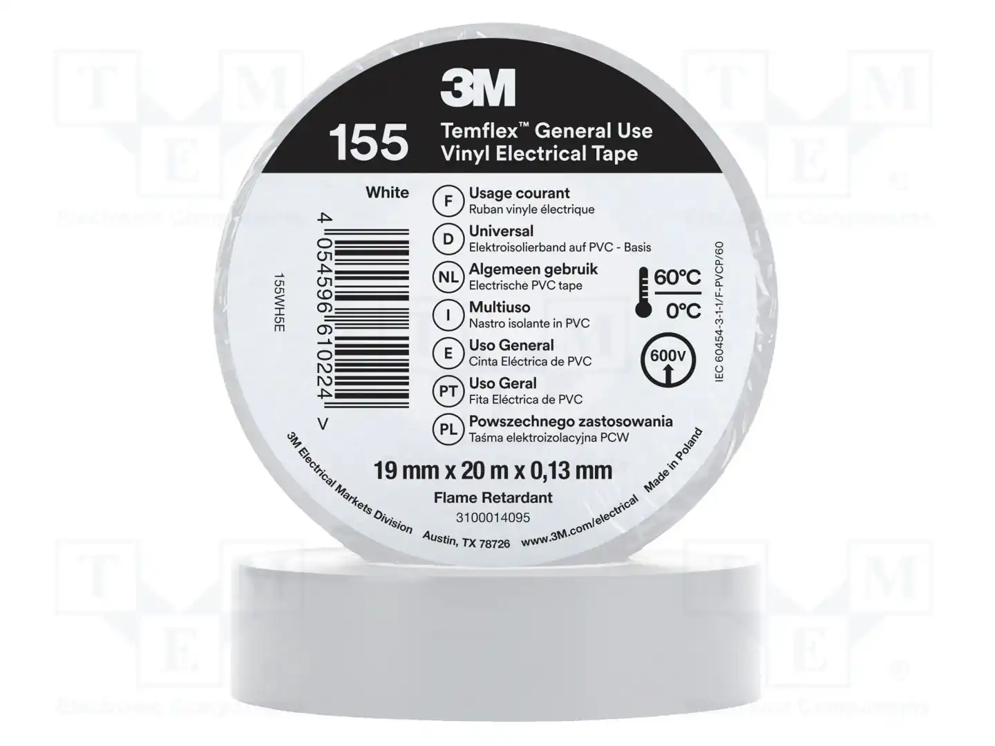 3M 155WH5E TEMFLEX — Ленты изоляционные
