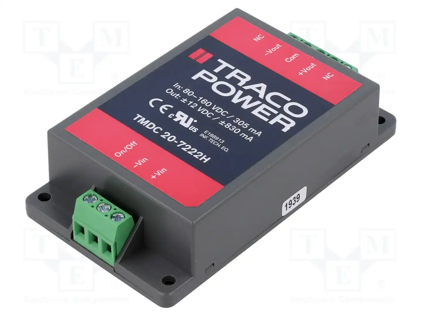 TRACO POWER TMDC 20-7222H — Преобразователи DC/DC