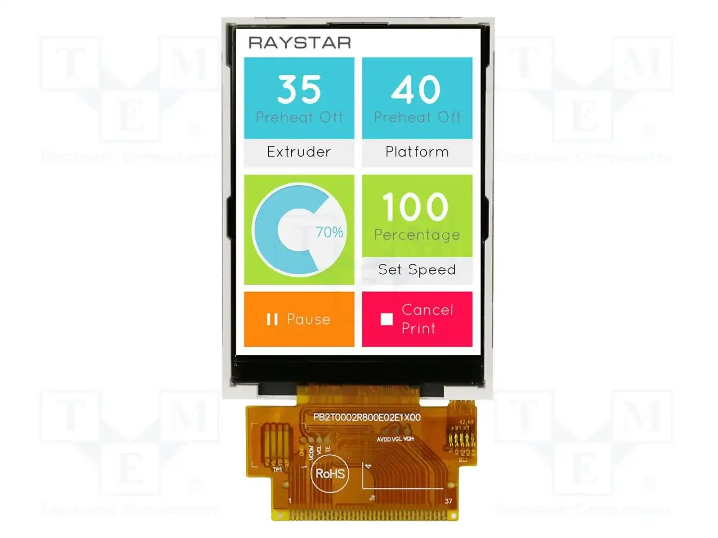 RAYSTAR OPTRONICS RFJ280E-ALW-DNN — Дисплеи TFT