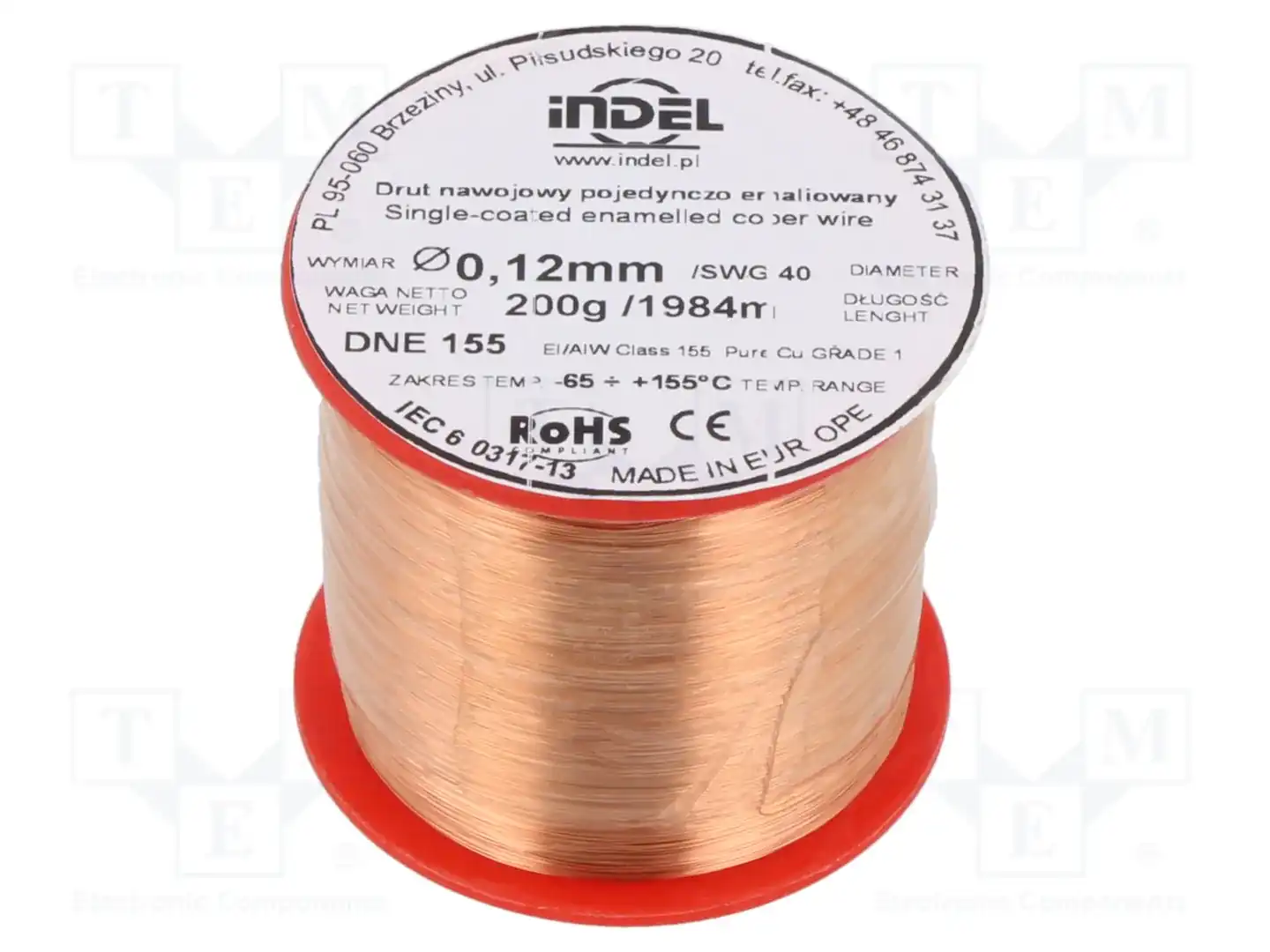 INDEL DNE0,12-200G — Проволока обмоточная