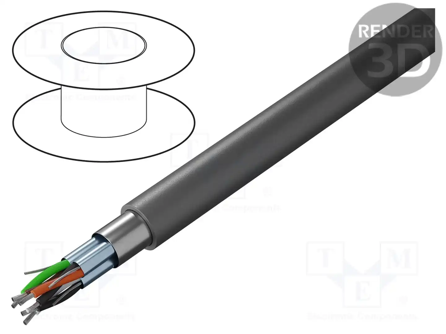 ALPHA WIRE 6023C SL005 — Провода многожильные экранированные