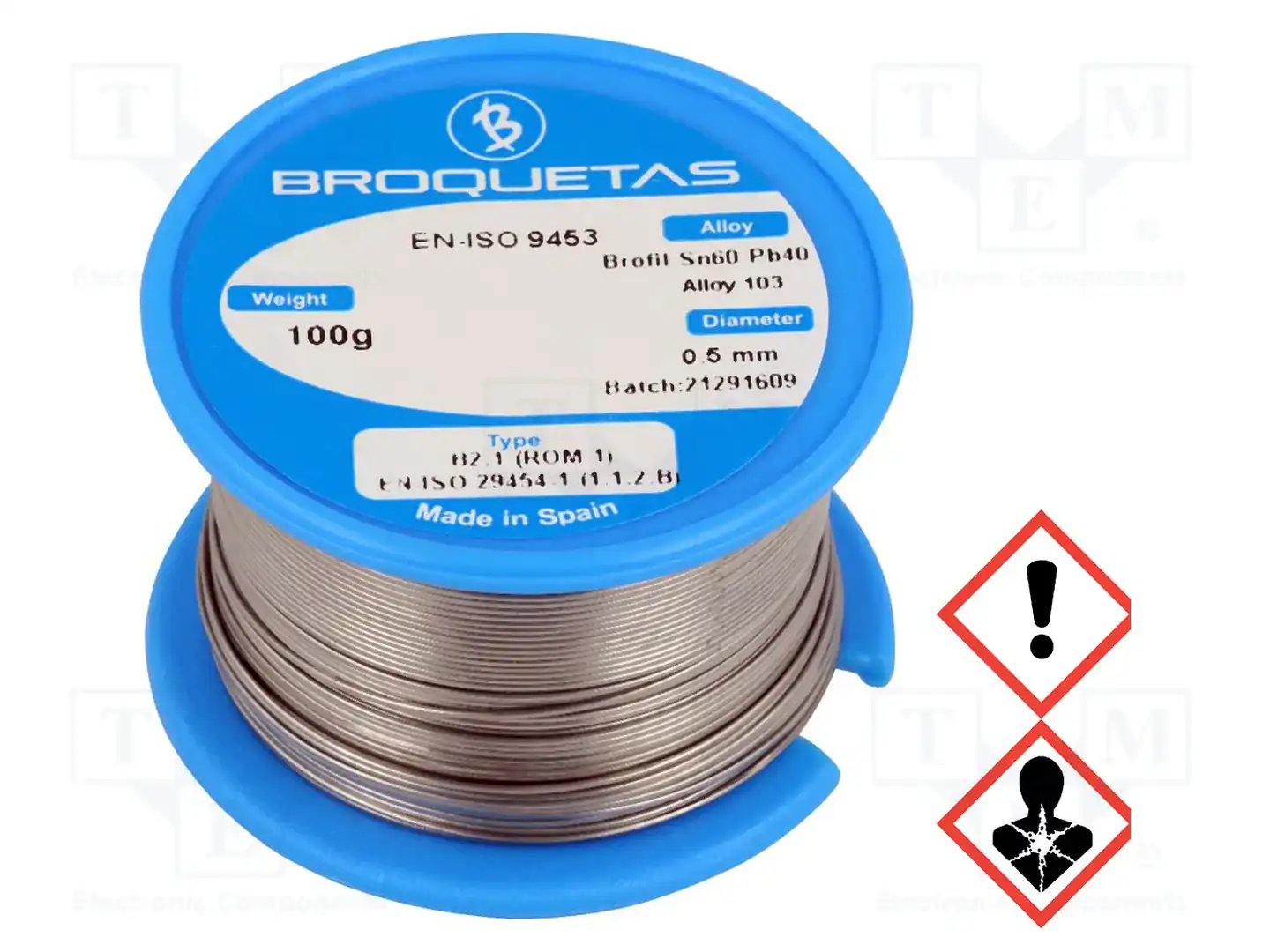 BROQUETAS BROFIL 60 B2.1 0.5MM 100G — Паяльные провода свинцовые