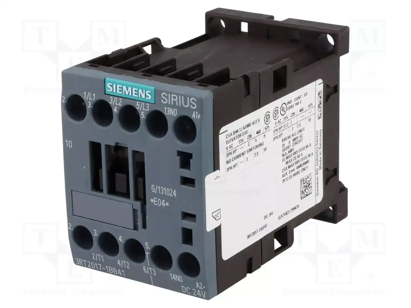 SIEMENS 3RT2017-1BB41 — Контакторы - главные модули