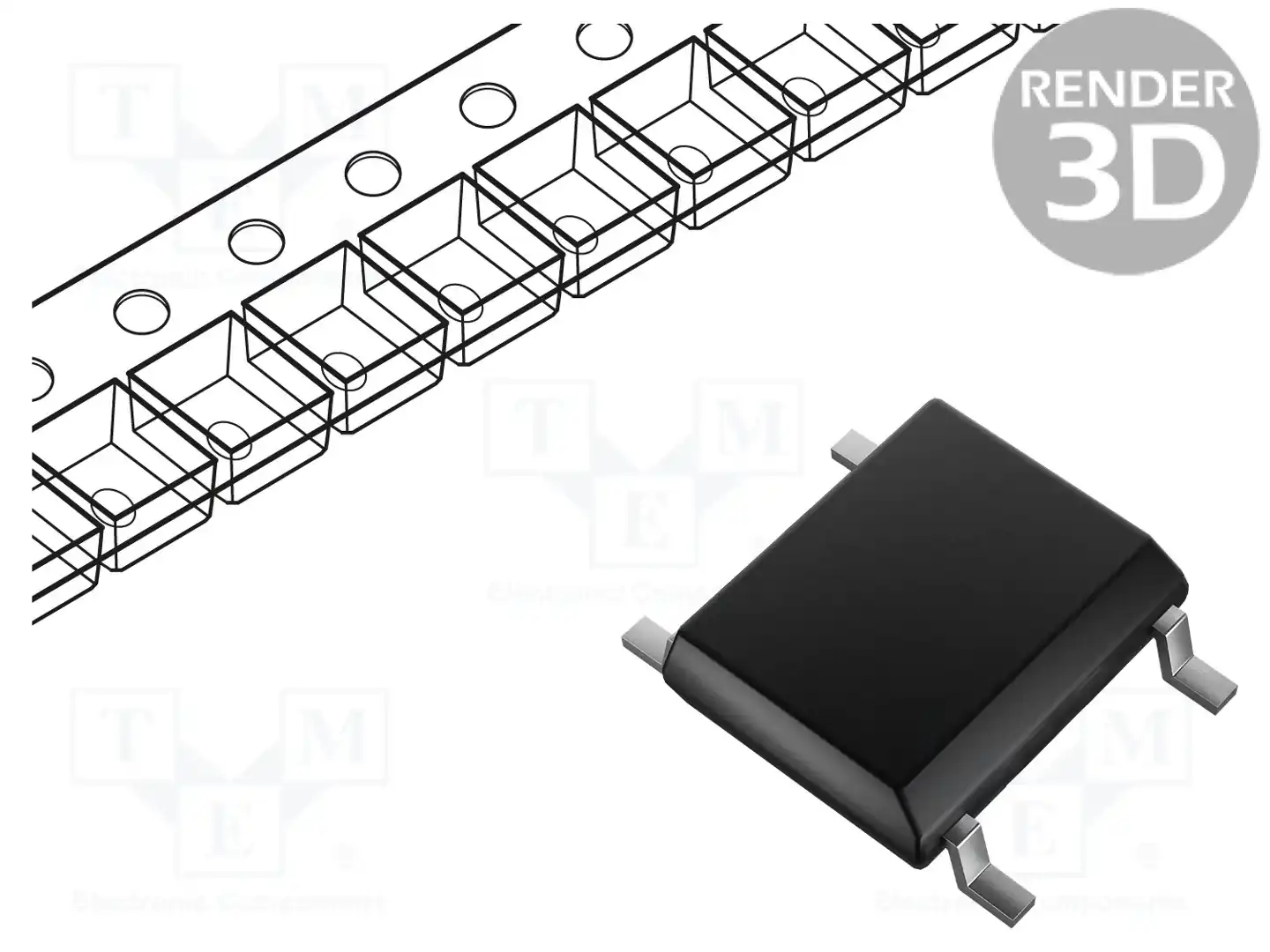 DC COMPONENTS B2S — Однофазные мосты диодные SMD/THT