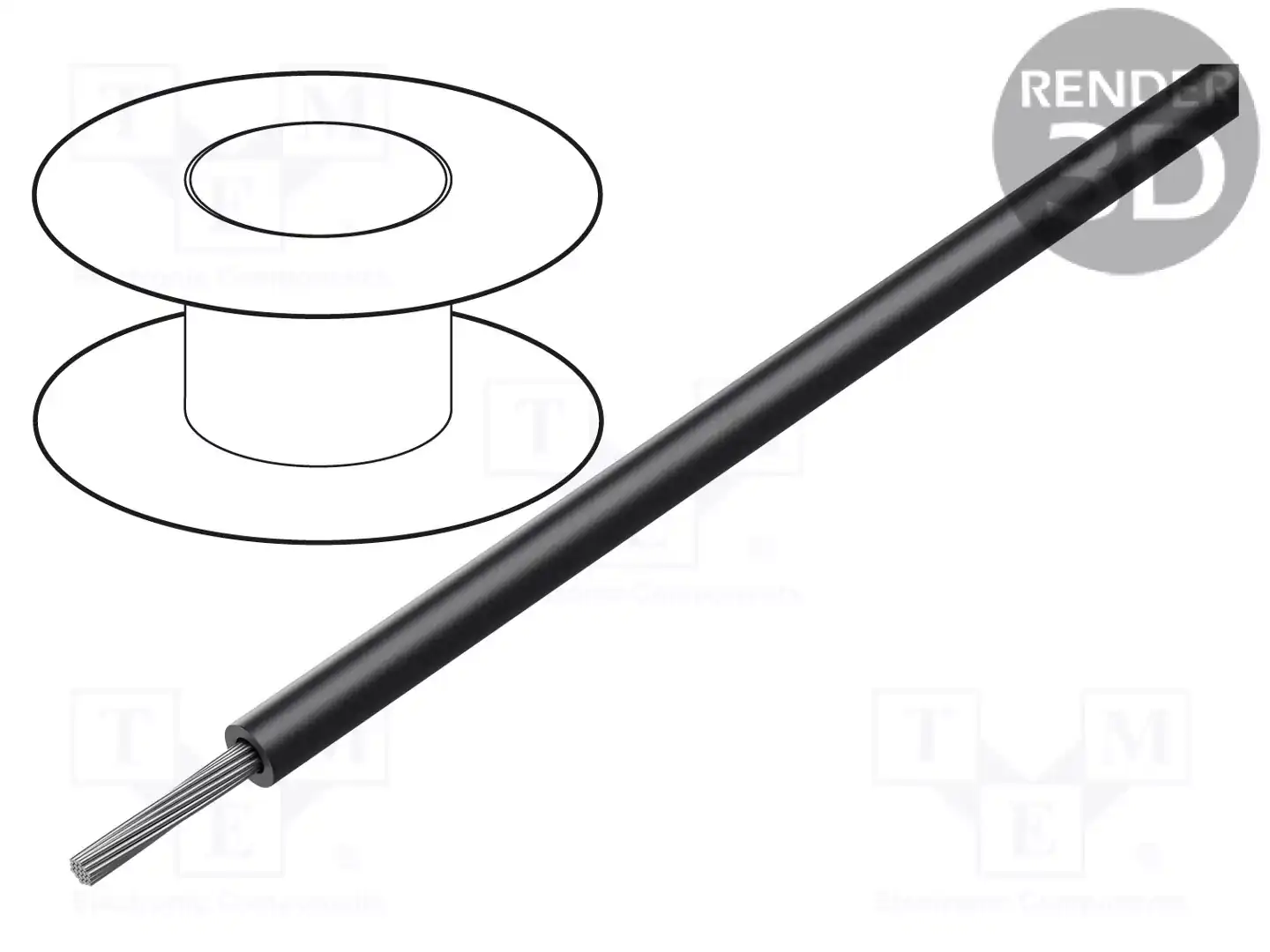 ALPHA WIRE 5853/19 BK005 — Провода одножильные - тросик