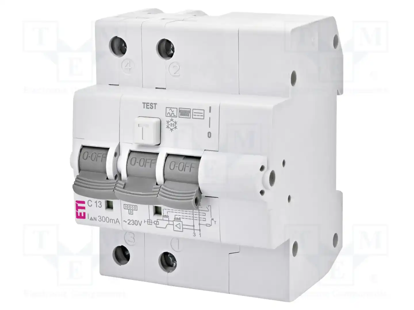 ETI POLAM KZS-4M 2P B C13/0.3 — Дифференциальные выключатели