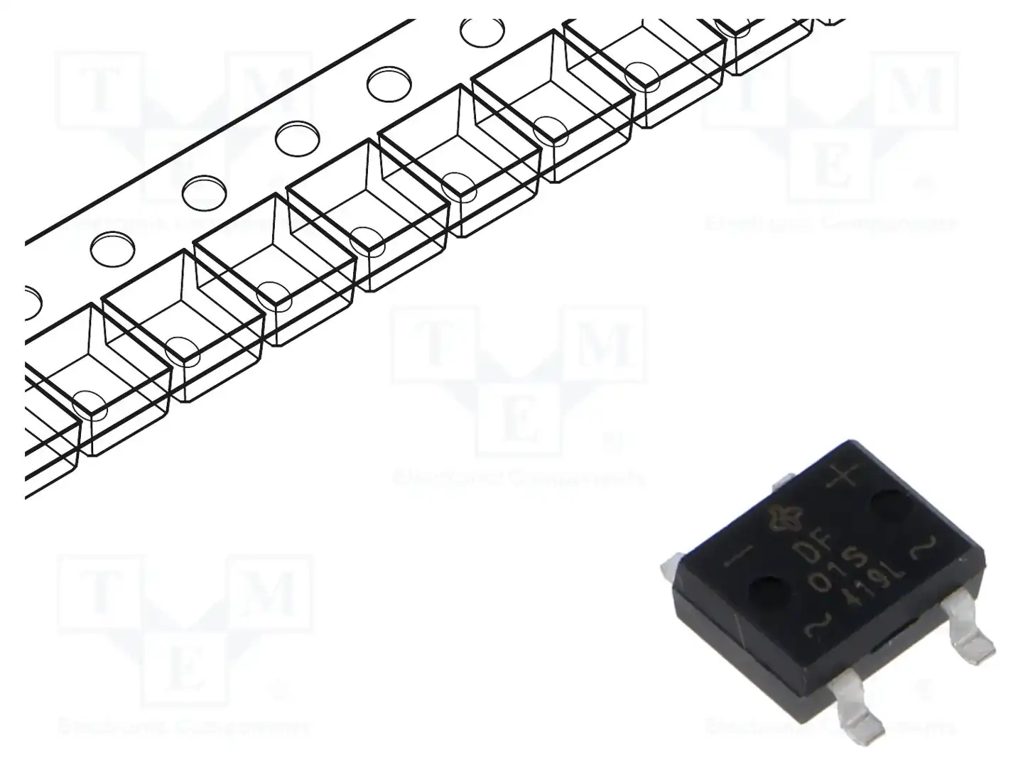 VISHAY DF01S-E3/77 — Однофазные мосты диодные SMD/THT