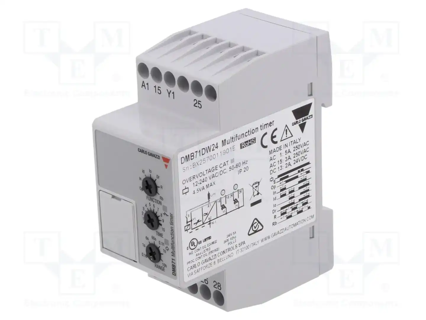 CARLO GAVAZZI DMB71DW24 — Временные аналоговые реле