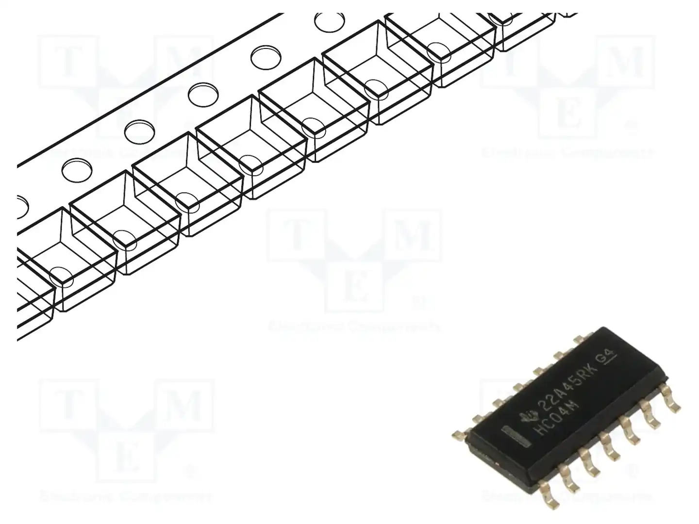 Texas Instruments CD74HC04M96 — Ворота, инверторы