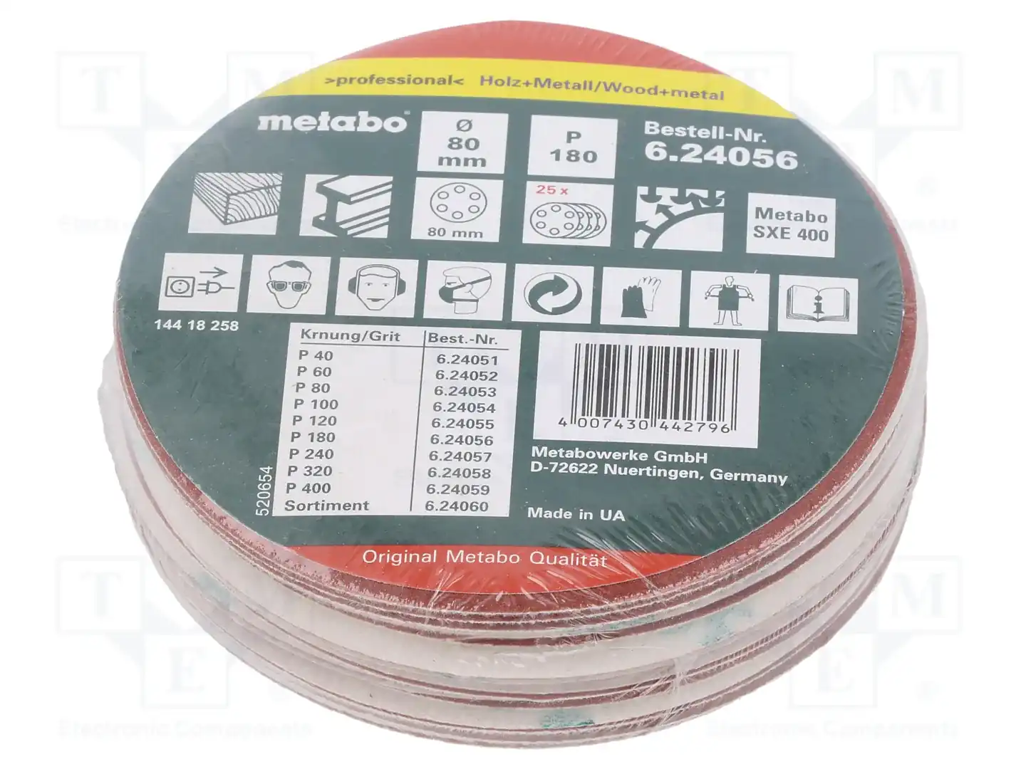 METABO 624056000 — Наждачные листы и диски