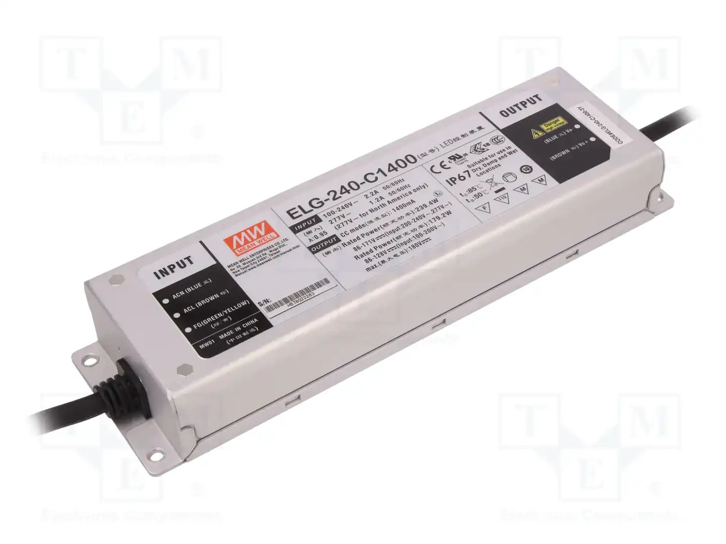 MEAN WELL ELG-240-C1400-3Y — Блоки питания для LED