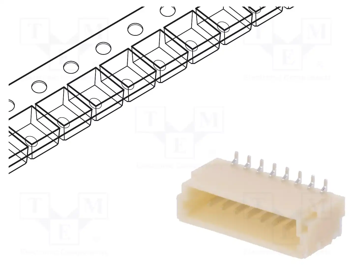 JST BM08B-SRSS-TB (LF)(SN) — Разъeмы сигнальные растр 1,00мм