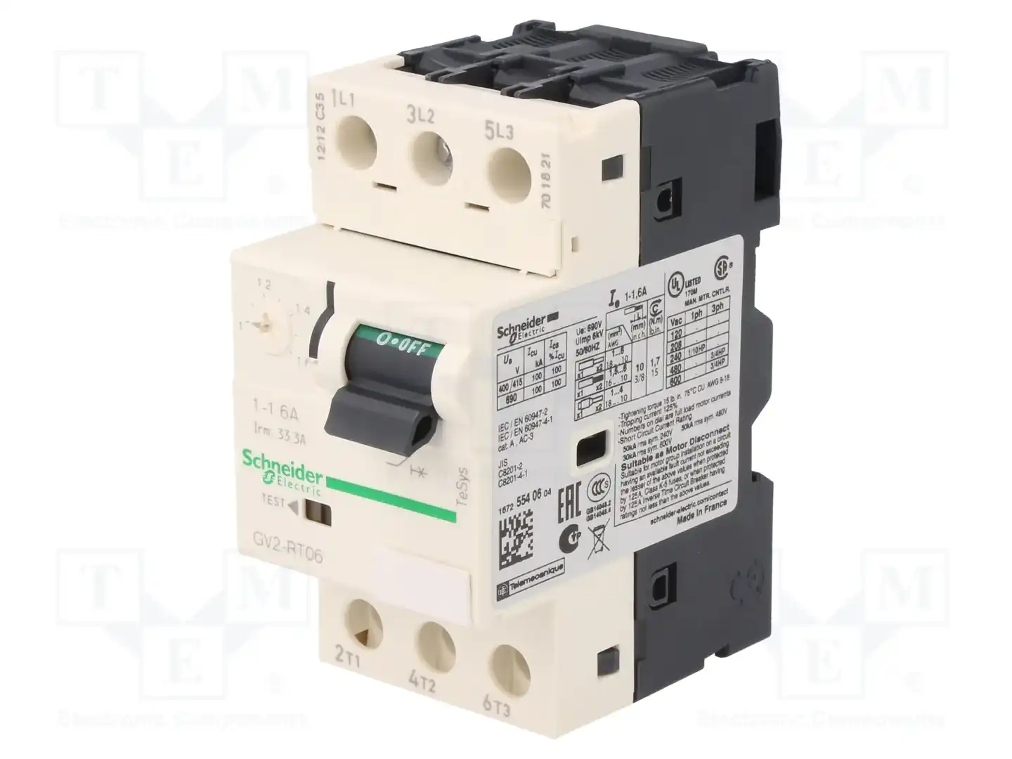 SCHNEIDER ELECTRIC GV2RT06 — Выключатели двигательные