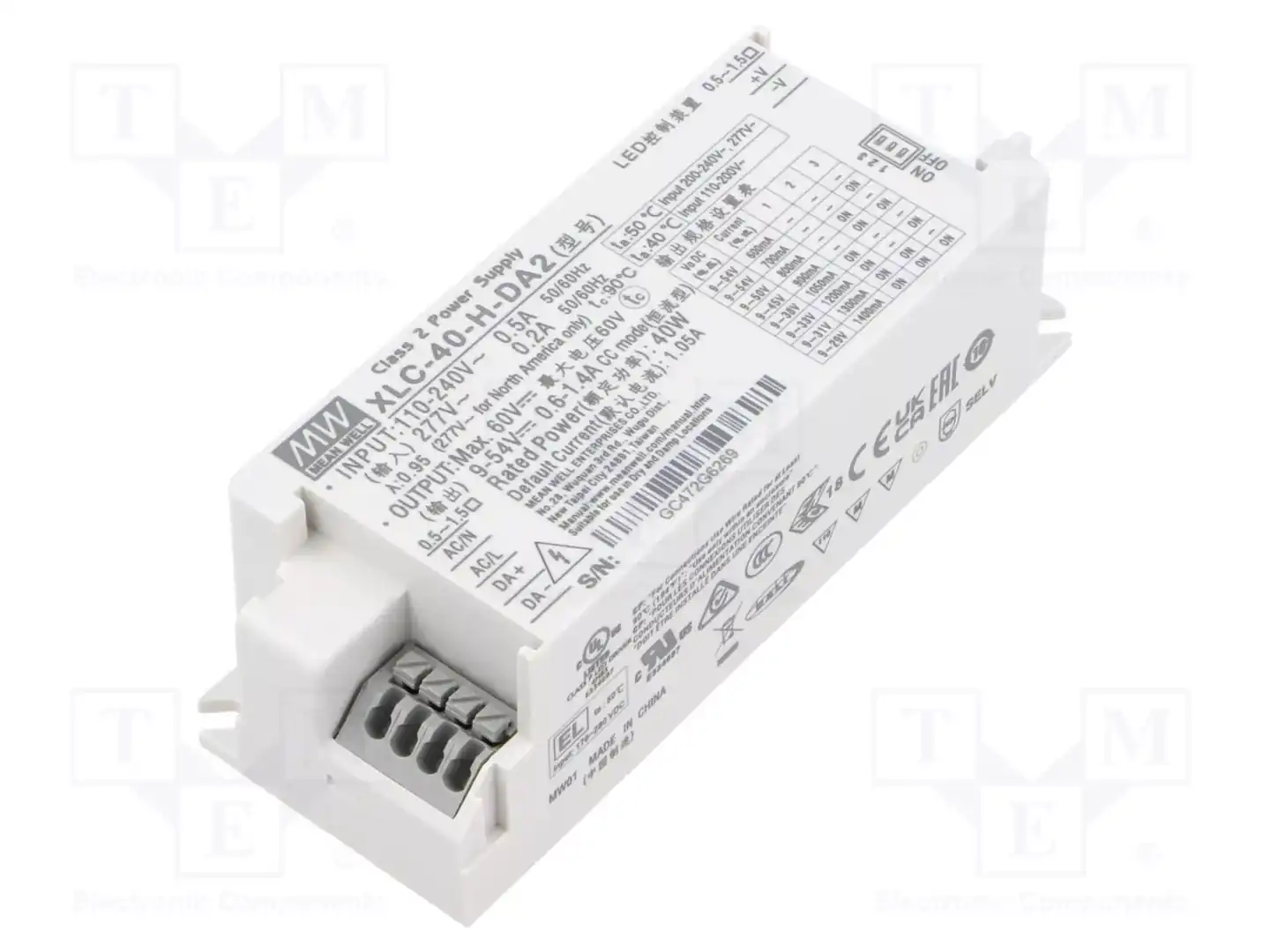 MEAN WELL XLC-40-H-DA2 — Блоки питания для LED