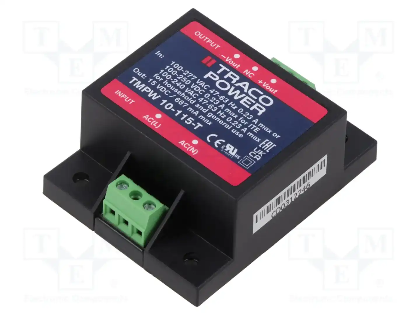 TRACO POWER TMPW 10-115-T — Блоки питания для встраивания