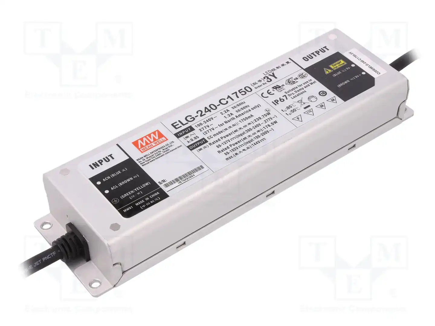 MEAN WELL ELG-240-C1750-3Y — Блоки питания для LED
