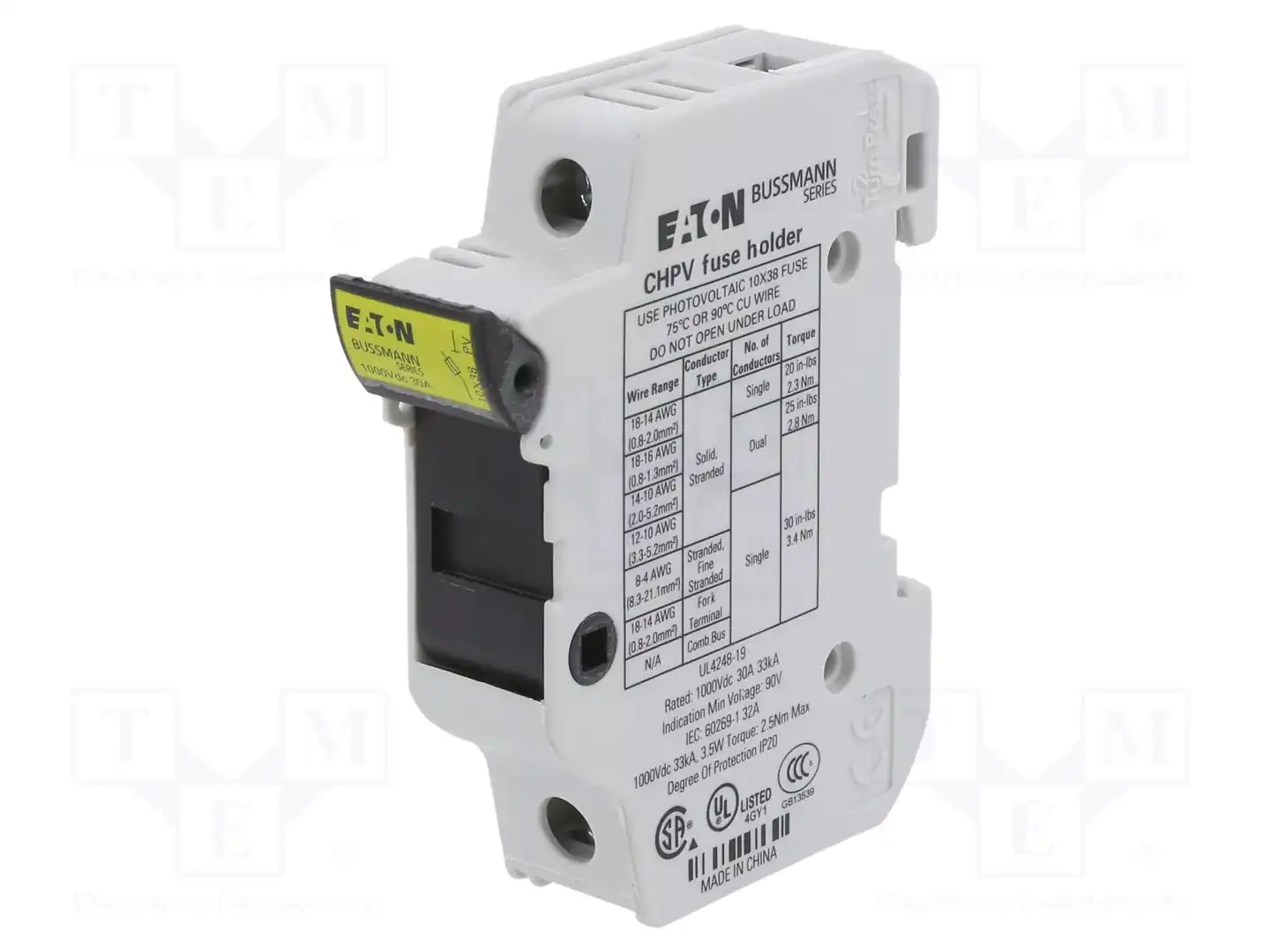 BUSSMANN CHPV1U — Гнезда предохранительные на DIN-рейку