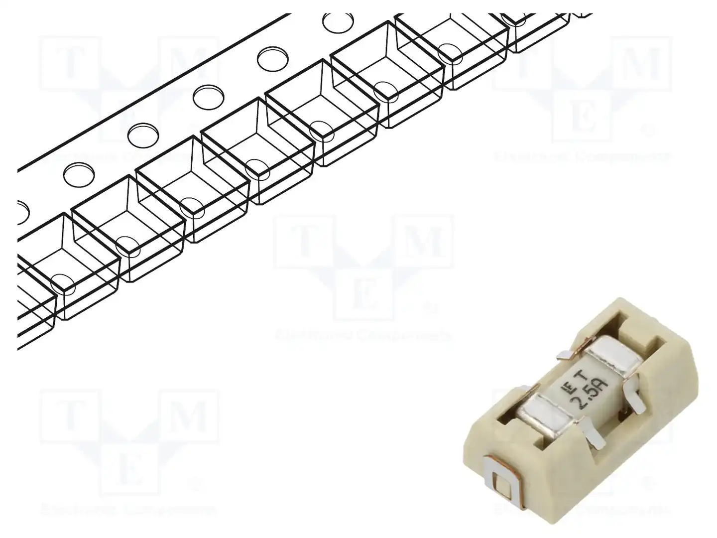 LITTELFUSE 015402.5DRT — Предохранители SMD с подставкой медлен
