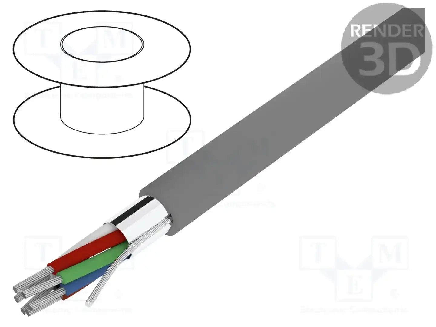 ALPHA WIRE 5092C SL001 — Провода многожильные экранированные