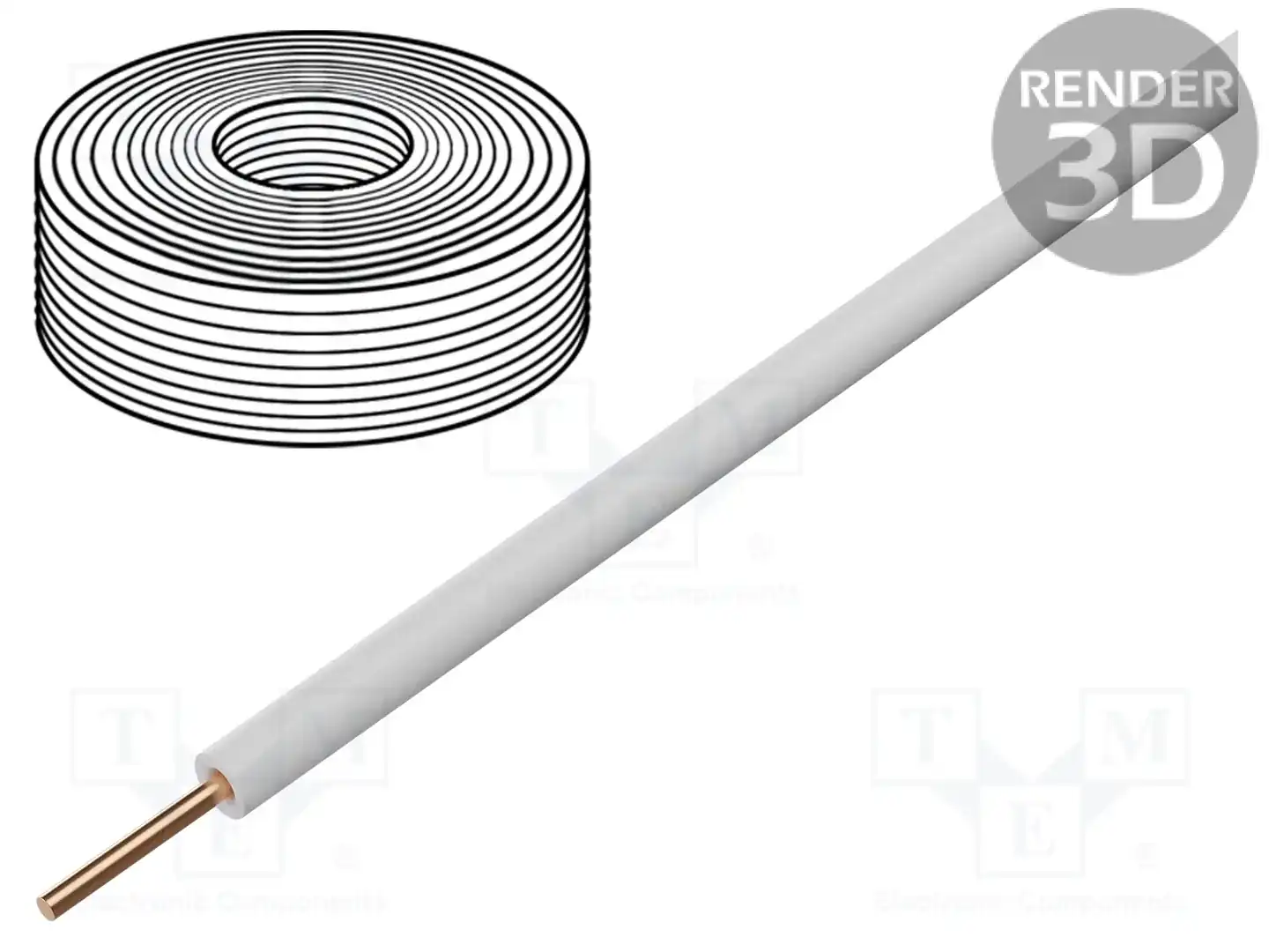 ALPHA WIRE 541401 WH005 — Провода одножильные - проволока