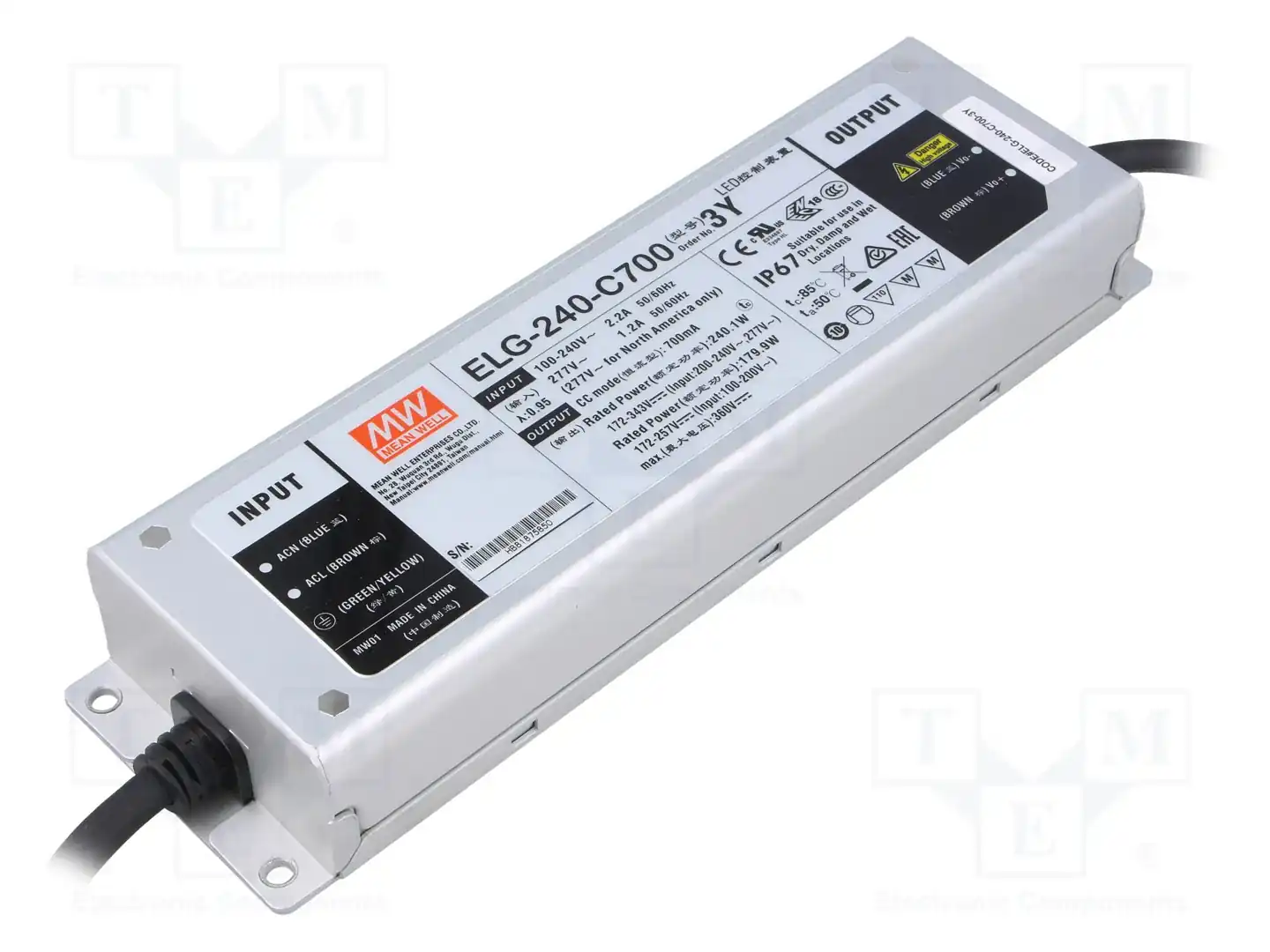 MEAN WELL ELG-240-C700-3Y — Блоки питания для LED