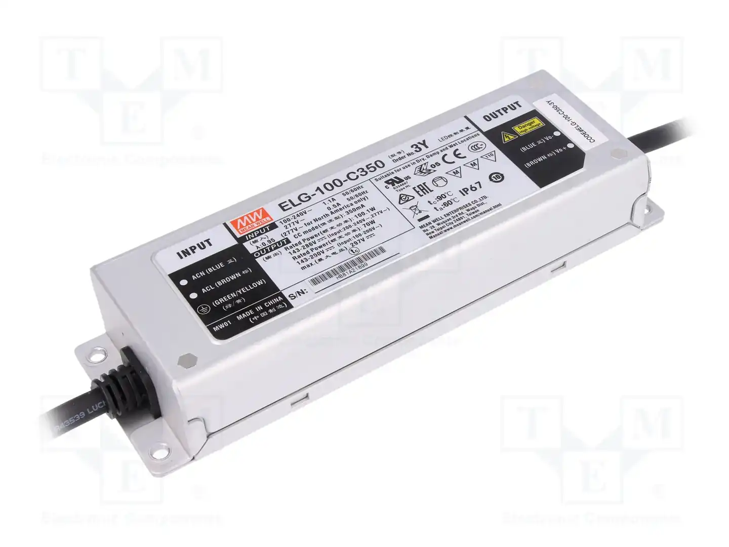 MEAN WELL ELG-100-C350-3Y — Блоки питания для LED