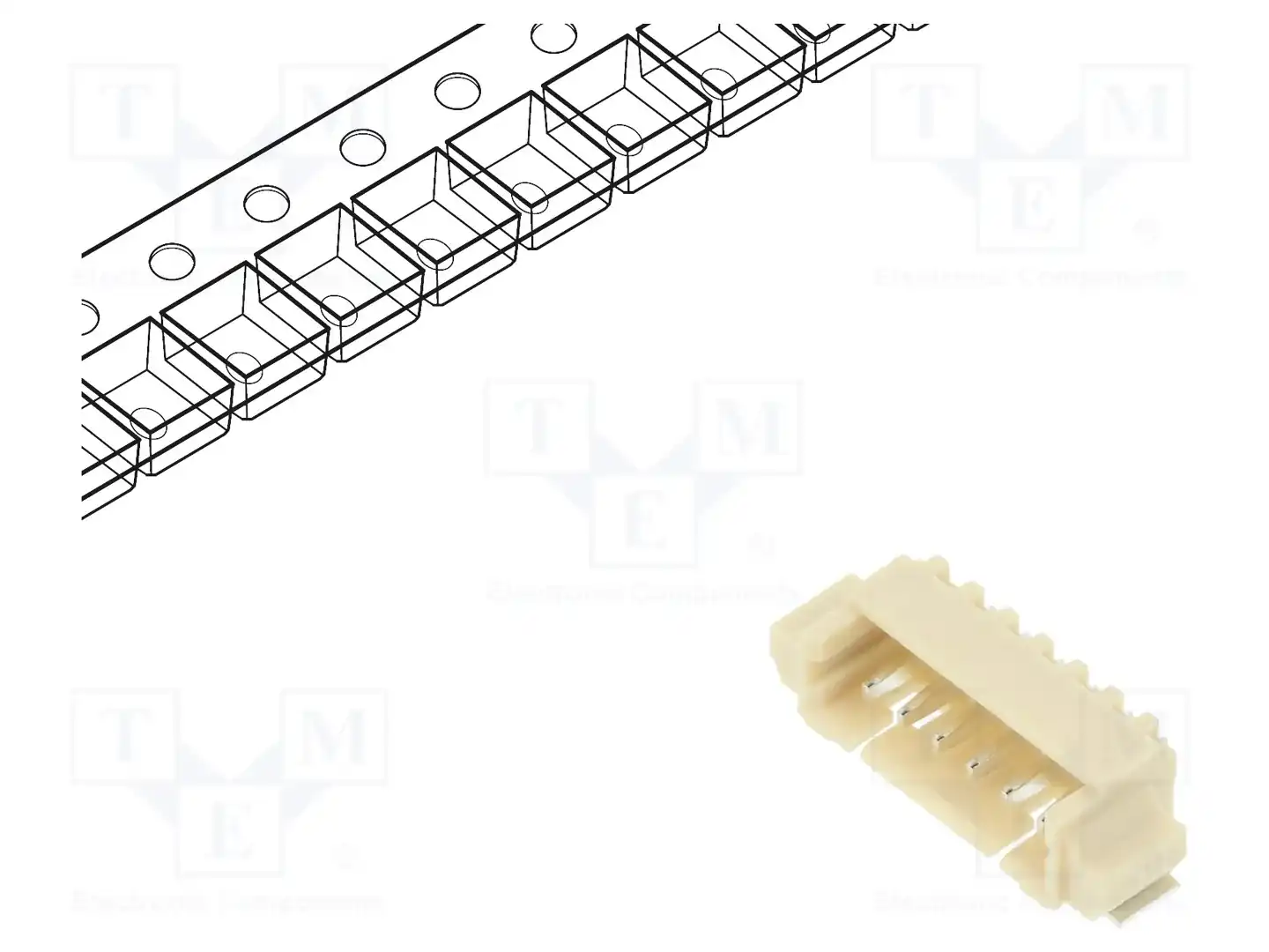 ADAM TECH 125SH-B-06-TR-SMT-T/R — Разъeмы сигнальные растр 1,25мм
