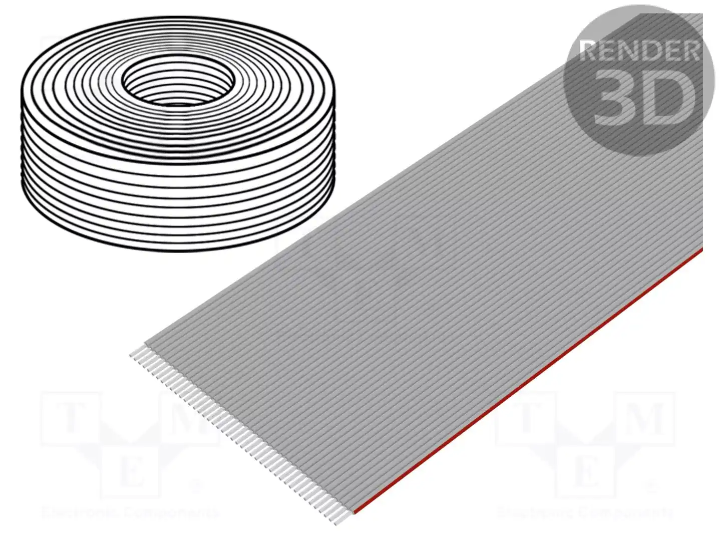 CONNFLY DS1057-01-44A282R-30.5 — Провода ленточные одноцветные