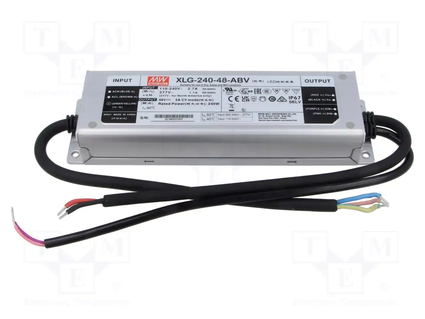 MEAN WELL XLG-240-48-ABV — Блоки питания для LED