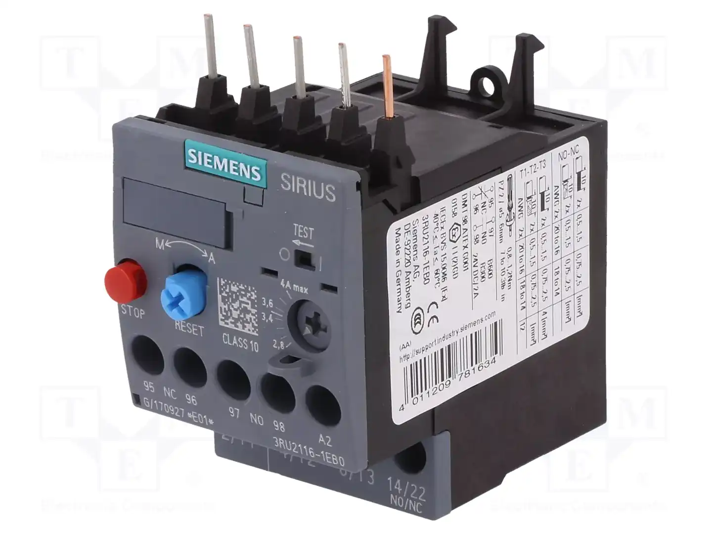 SIEMENS 3RU2116-1EB0 — Контакторы - дополнительное оборудование