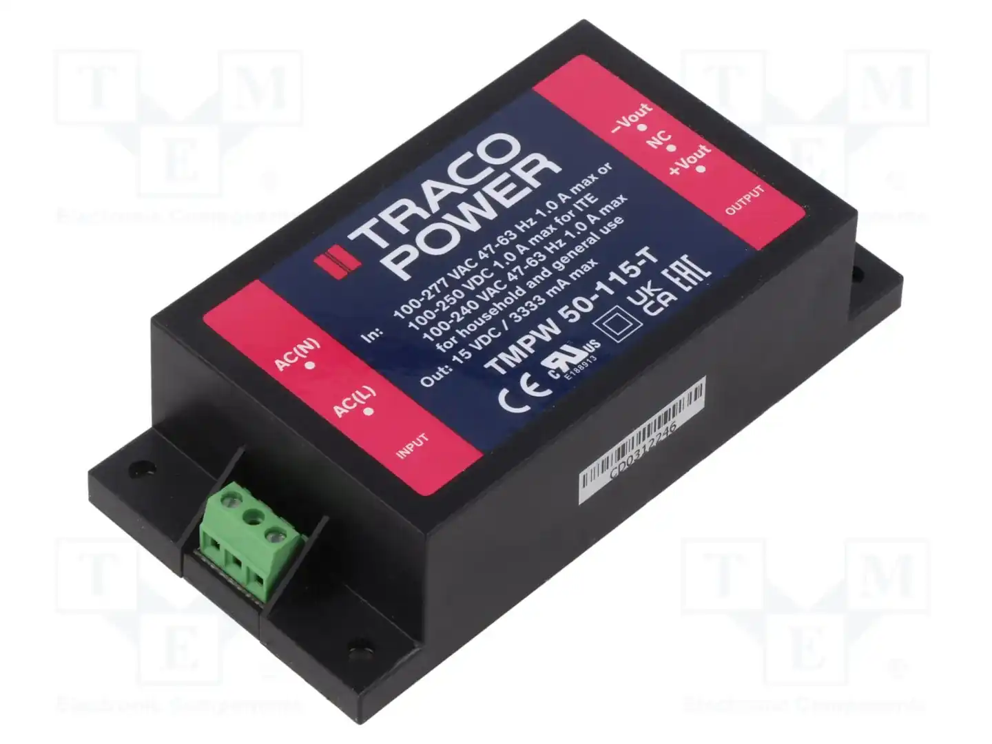 TRACO POWER TMPW 50-115-T — Блоки питания для встраивания