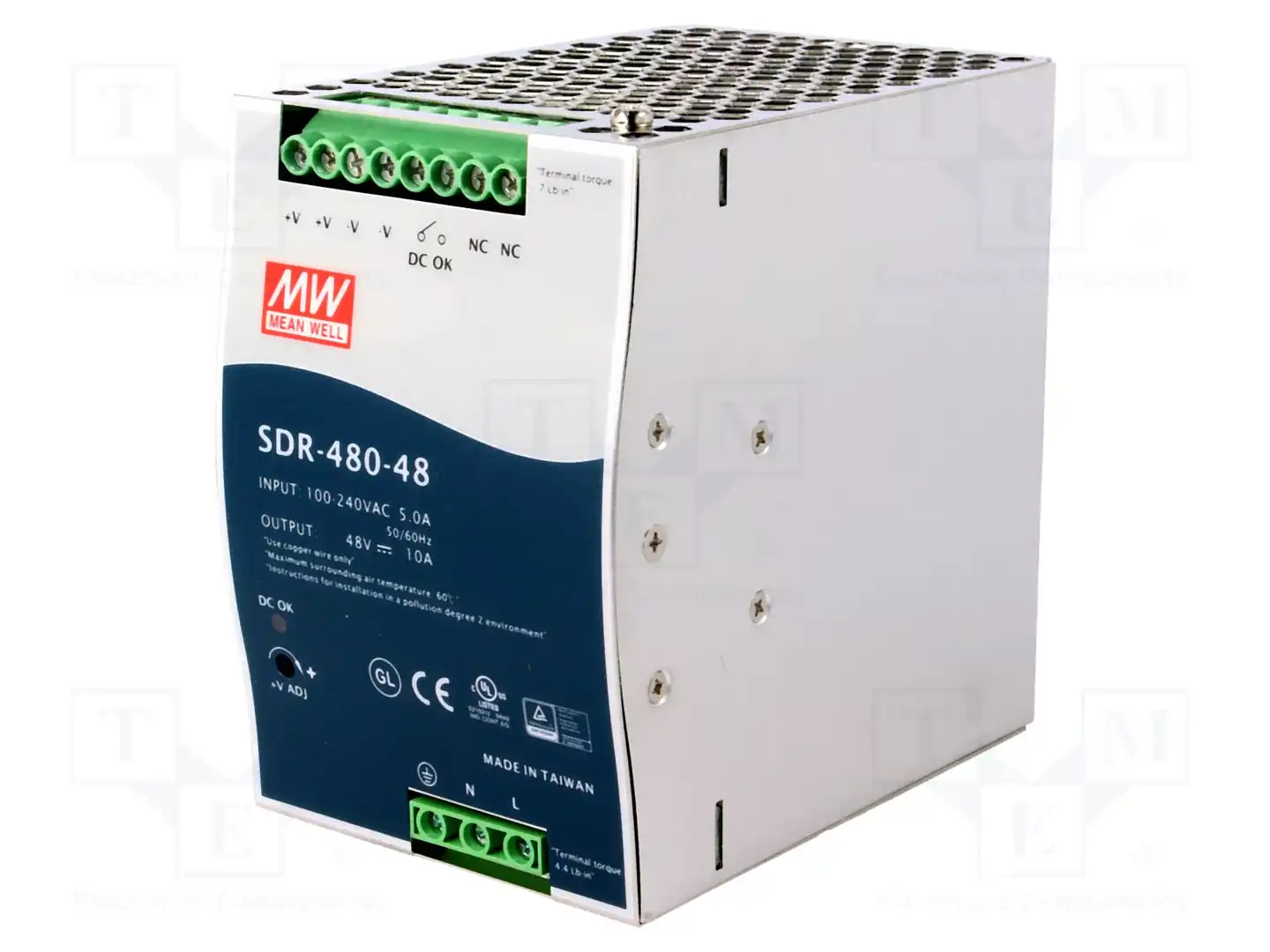 MEAN WELL SDR-480-48 — Блоки питания на DIN-рейку