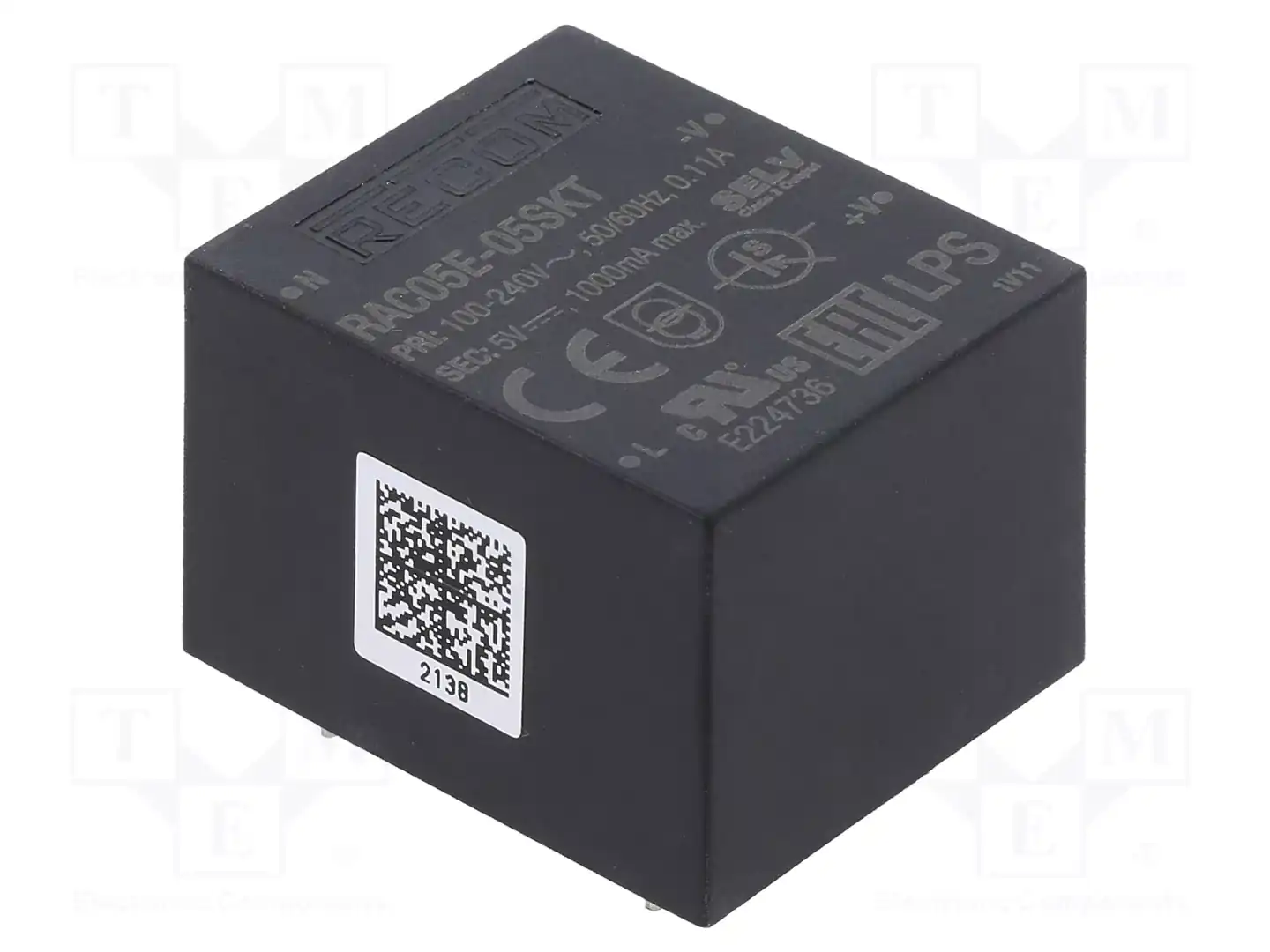RECOM RAC05E-05SKT — Преобразователи AC/DC для PCB