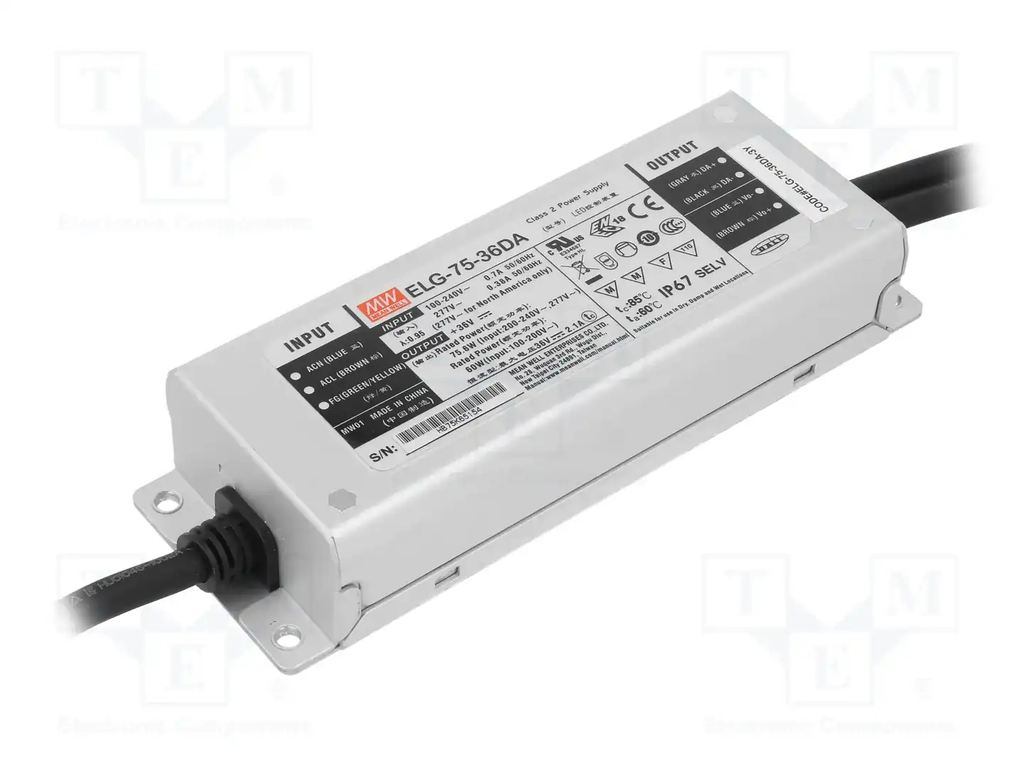 MEAN WELL ELG-75-36DA-3Y — Блоки питания для LED