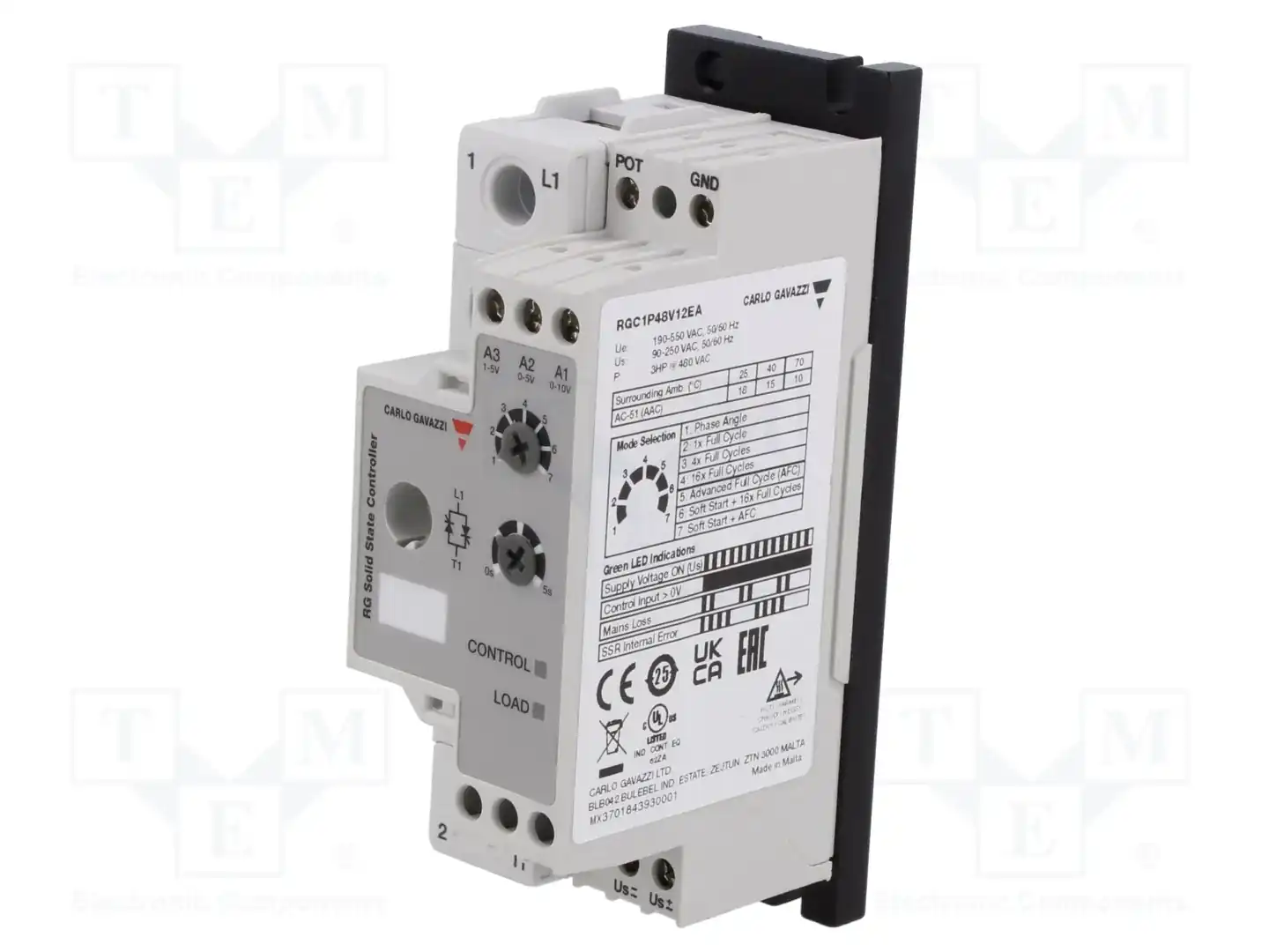 CARLO GAVAZZI RGC1P48V12EA — Реле SSR однофазные